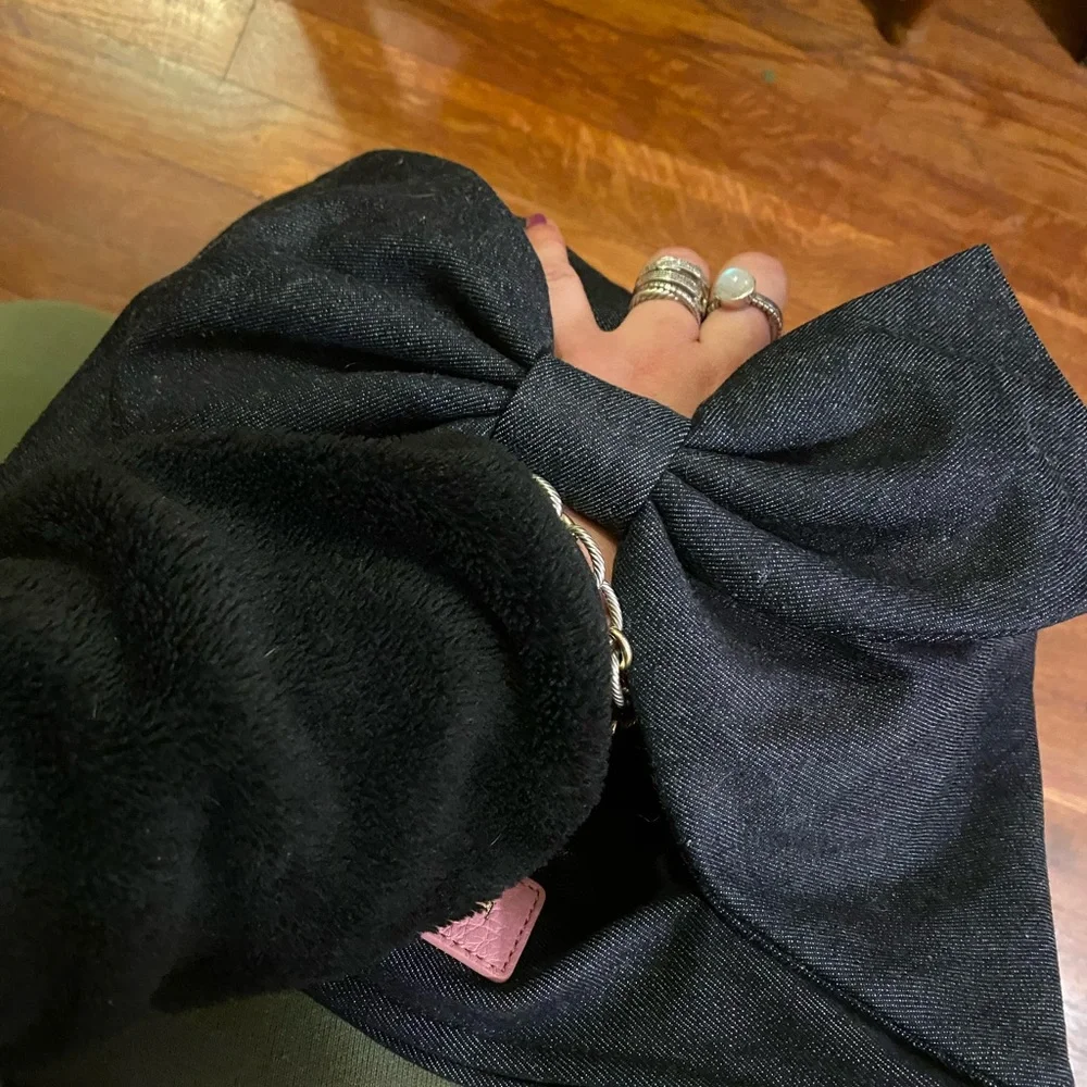 ⭐️BNWOT⭐️ Kate ♠️ Spade Denim Bow Envelope Clutch - Picture 5 of 8